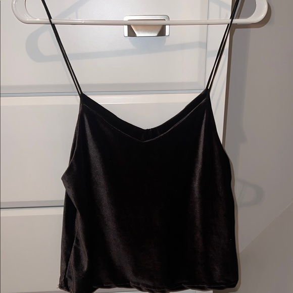 Vintage Tops - Elegant Black Velvet Women's Top